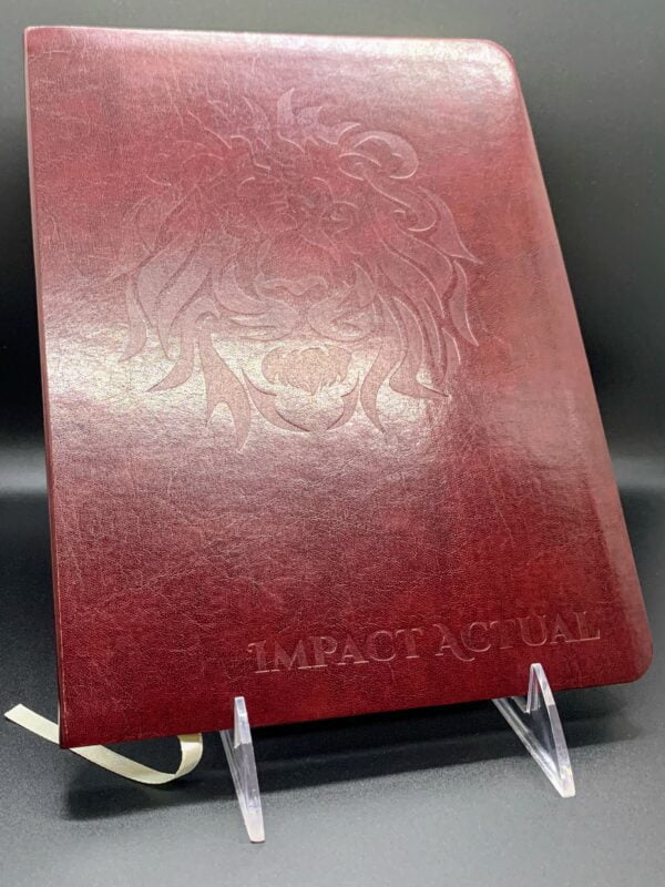 maroon leather journal